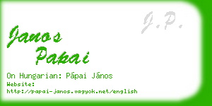 janos papai business card